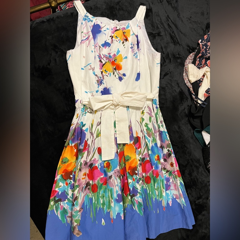 R&K Originals cotton floral dress size 10